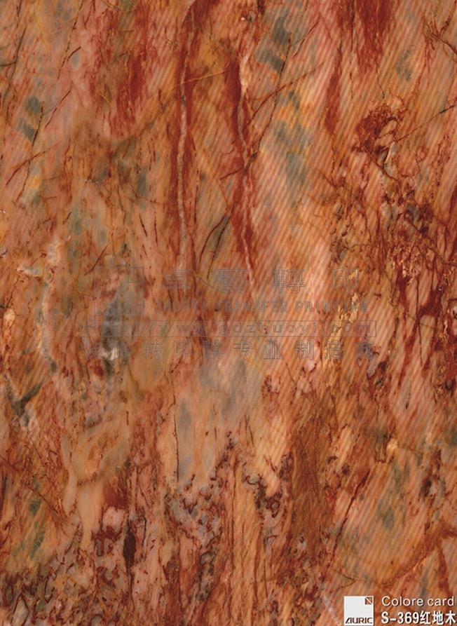 大理石纹转印膜-S369红地木